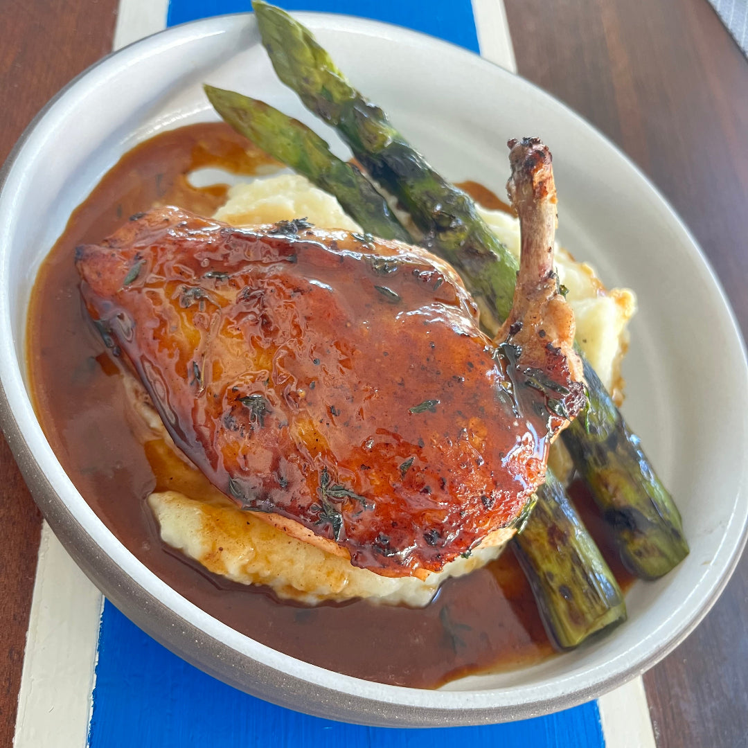 Pan seared Frenched chicken breast, mashed potatoes, grilled asparagus, gravy
NICHOLSON MUIR PRIX FIXE BOYNTON BEACH